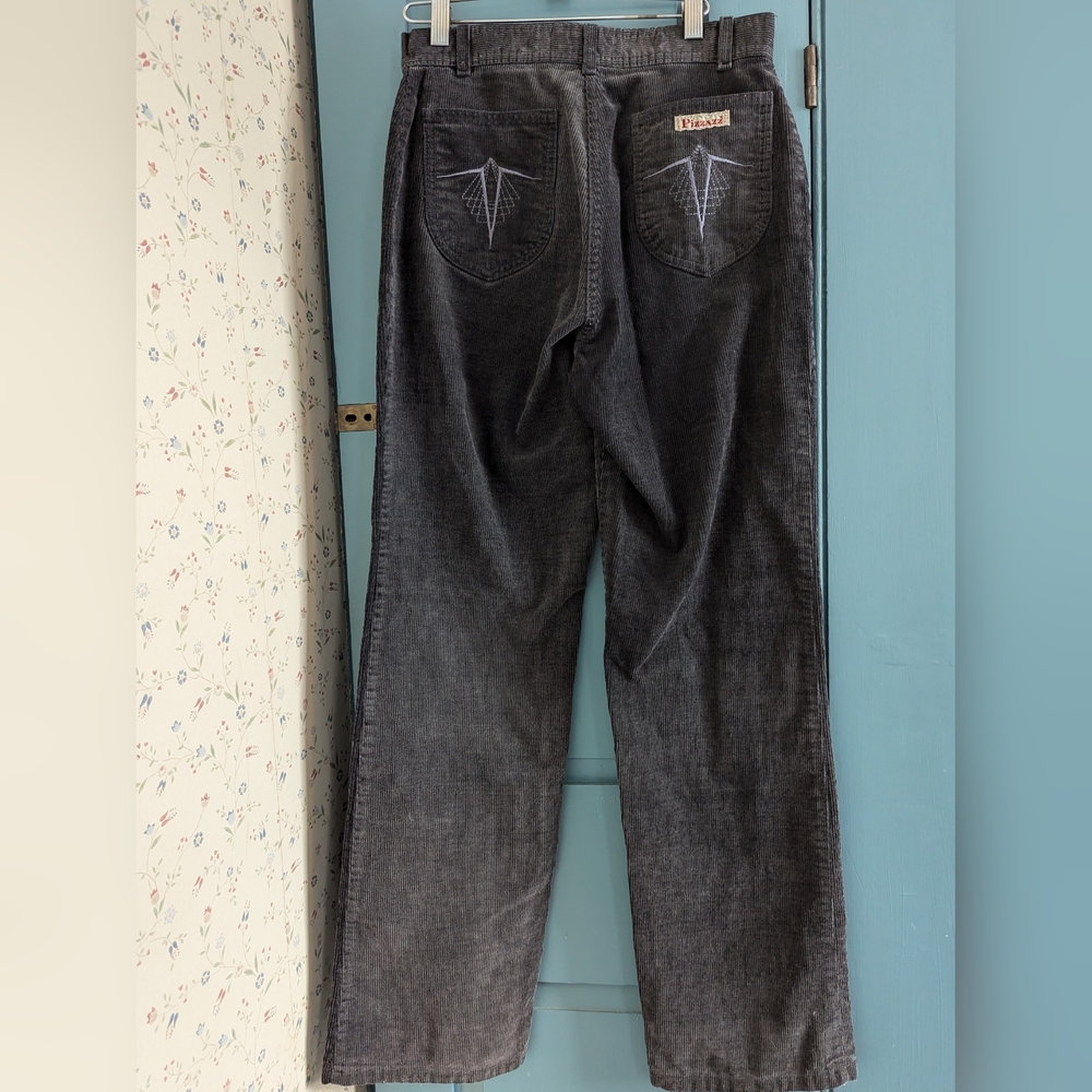 Pizzazz Corduroy Pants 14 tall  Vintage Hi Rise Wide leg Cool Rare 1980